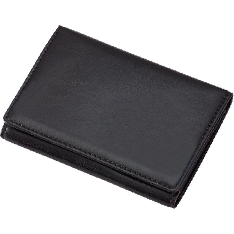 グロワール メモホルダー付名刺入れ 合皮製 ブラック GLN1054B 【単品】