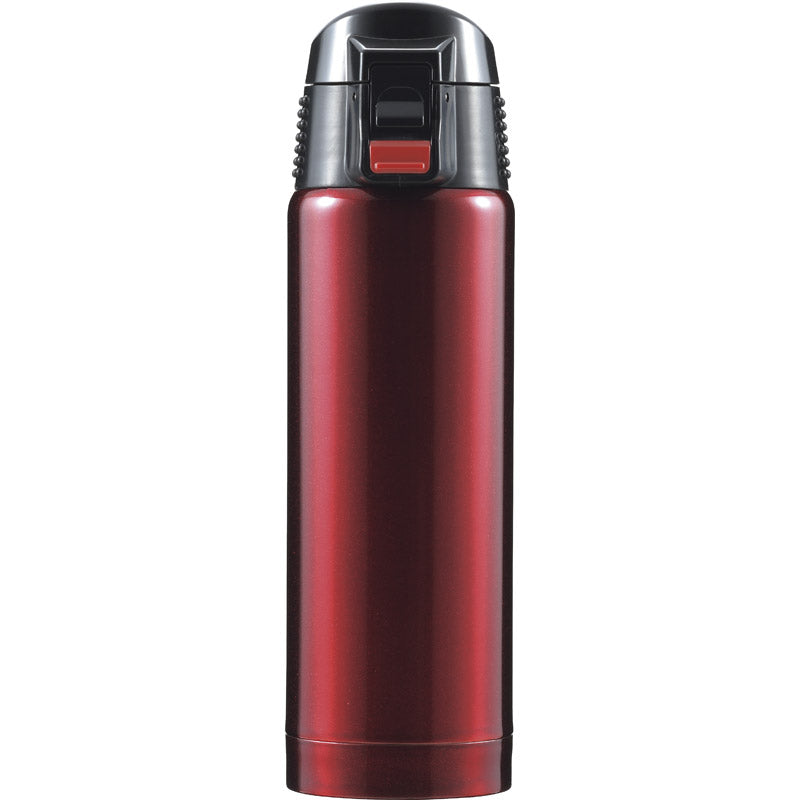 ジール 真空二重断熱構造ワンタッチ式マグボトル500mL レッド F-2444 【単品】