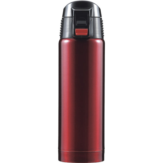 ジール 真空二重断熱構造ワンタッチ式マグボトル500mL レッド F-2444 【単品】