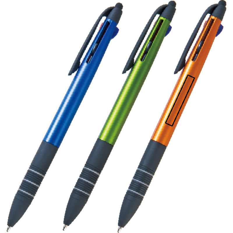 タッチペン付3色ボールペン 色／指定不可 SC-1804 【単品】