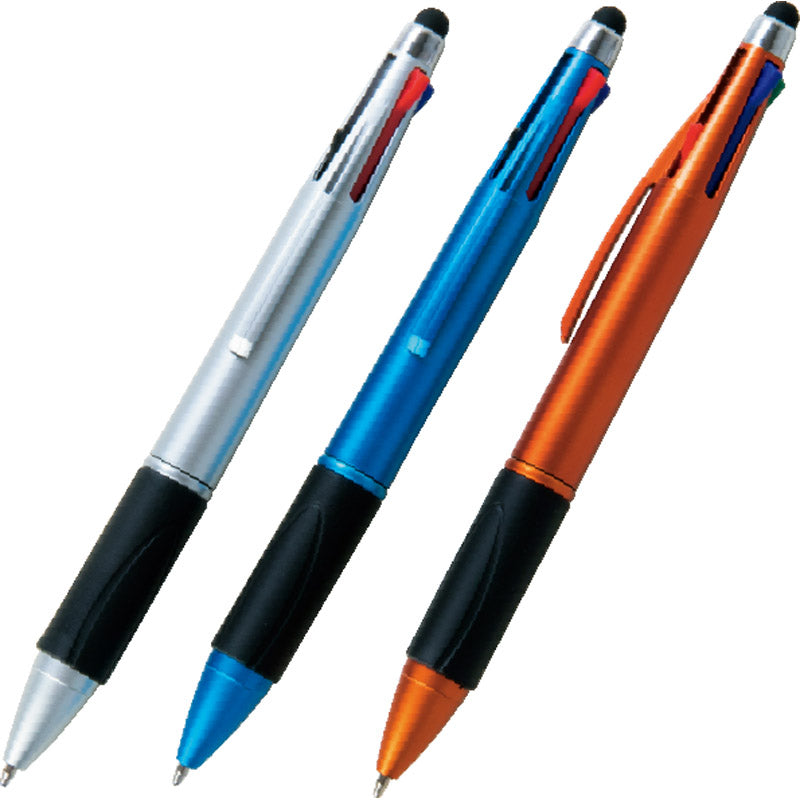 タッチペン付き4色ボールペン 色／指定不可 SC-1606 【単品】
