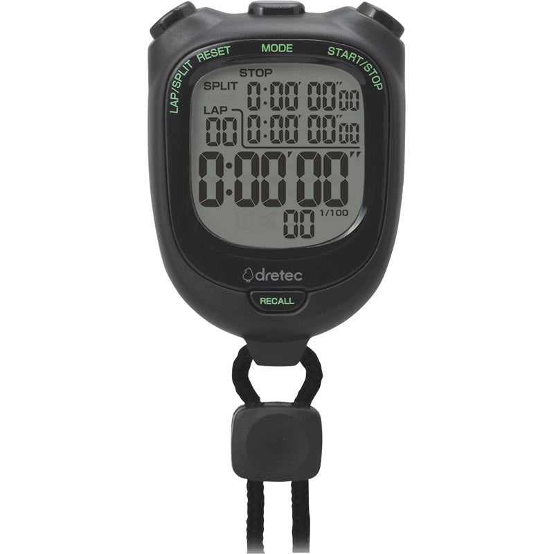 ドリテック ストップウォッチ「スピールS」 ブラック SW-121BK 【単品】