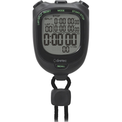 ドリテック ストップウォッチ「スピールS」 ブラック SW-121BK 【単品】