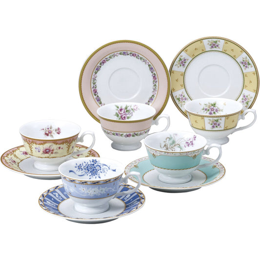 ナルミ フローラルブティック 5客アソート碗皿 41721-33459 【単品】