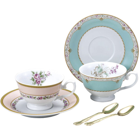 ナルミ フローラルブティック スプーン付ペアティーセット 41720-33457 【単品】