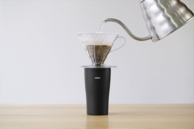 ハリオ フタ付き保温タンブラー300mL ブラック STF-300-B 【単品】