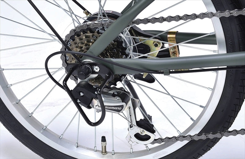 マイパラス 20インチ折りたたみ自転車 バスケット・ライト・カギ付き MF205-IC 【単品】