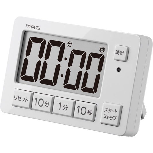 マグ 時計付き音量切替消音機能付タイマー ヒカルン TM-608 LGY-Z 【単品】