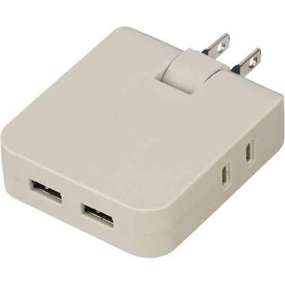 マルチアダプター（2AC＋2USB） グレージュ 0065-02 【単品】