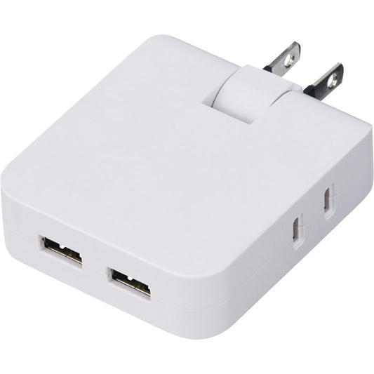 マルチアダプター（2AC＋2USB） ホワイト 0065-01 【単品】