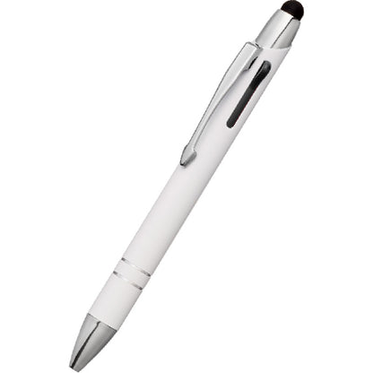 メタルラバー3色タッチボールペン ホワイト P3406 【単品】