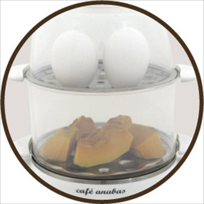 ゆでたまご名人＆かんたん蒸し器（2段） SE-002 【単品】