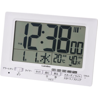 ランデックス デジタル電波時計 neoプラスタイマー YT5278WH 【単品】