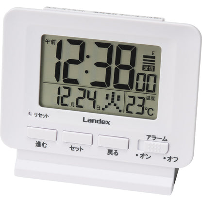 ランデックス 電波デジタル置時計 フィットパルライト YT5279WH 【単品】
