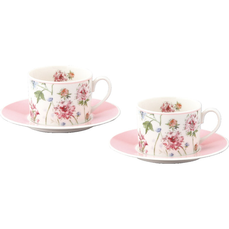 ローラ アシュレイ ワイルドメドウ ペアカップ＆ソーサーセット LA90-1 【単品】