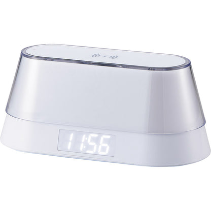 ワイヤレススピーカー、ワイヤレス充電クロック（ナイトライト付） 6194 【単品】