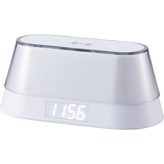 ワイヤレススピーカー、ワイヤレス充電クロック（ナイトライト付） 6194 【単品】