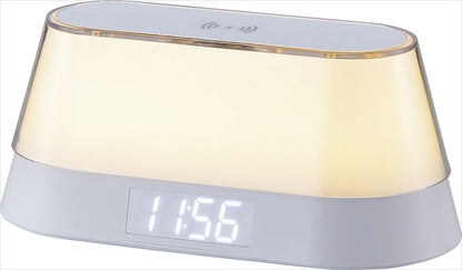 ワイヤレススピーカー、ワイヤレス充電クロック（ナイトライト付） 6194 【単品】