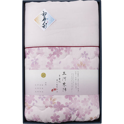 愛知三河木綿 ダブルガーゼ 肌布団 ピンク WK1021 【単品】