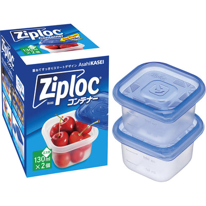 旭化成 ジップロック コンテナー正方形130mL 2個入 【単品】