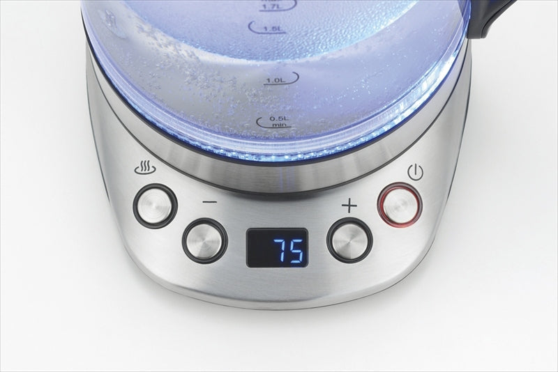 温度調整ガラス電気ケトル1．7L SUS-02 【単品】