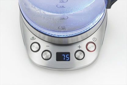 温度調整ガラス電気ケトル1．7L SUS-02 【単品】