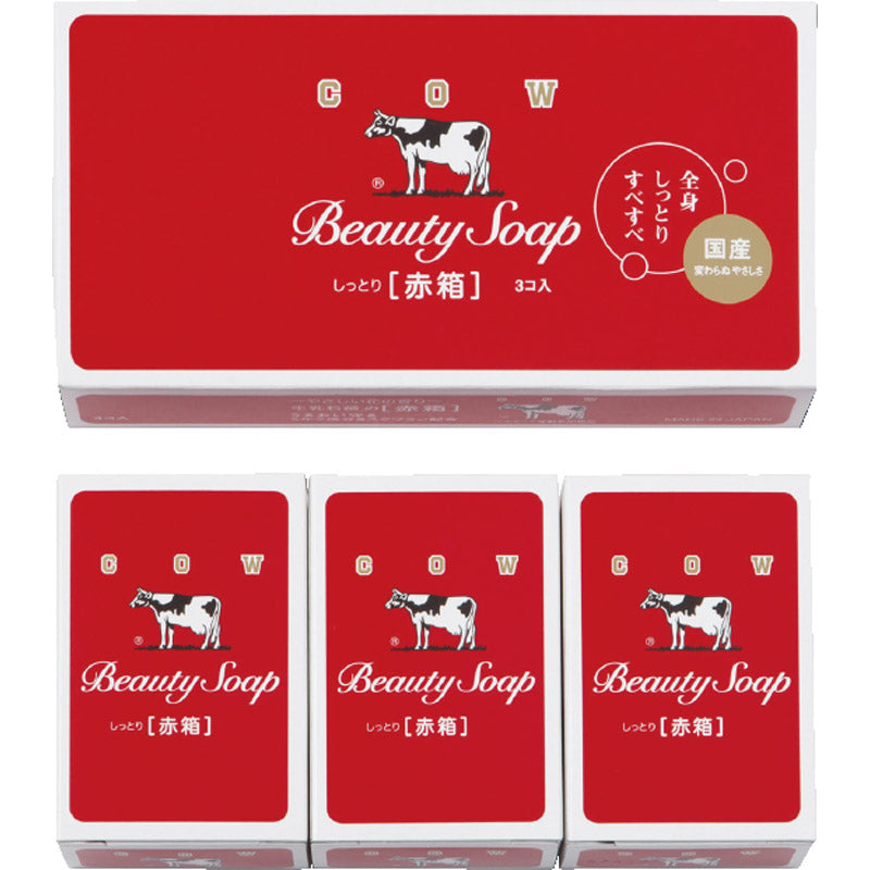 牛乳石鹸 赤箱3コ入 【単品】