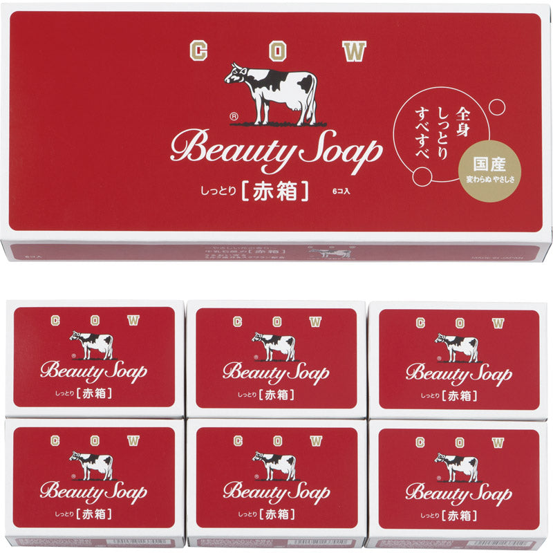 牛乳石鹸 赤箱6コ入 【単品】