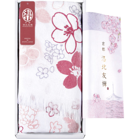 京都 洛北友禅 ひとつひとつ手染めのマルチタオル ロング1P 花色 KYT28300-PI 【単品】
