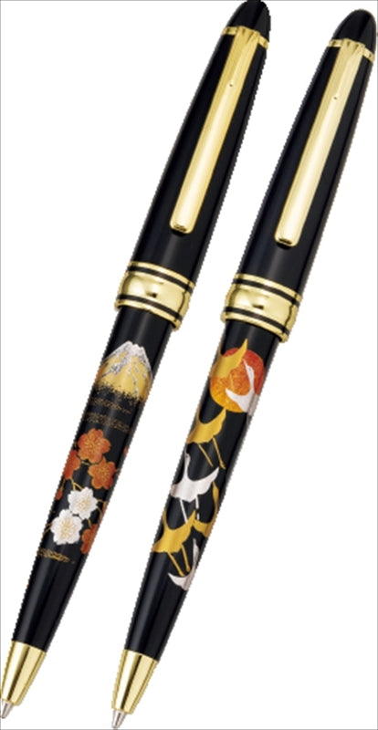 高級蒔絵ボールペンペア 富士・鶴（木箱入） 1413 【単品】