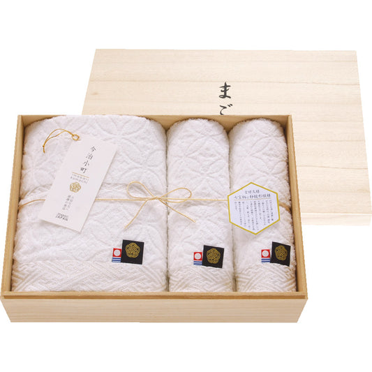 今治小町 白無垢 II 深木箱入りタオルセット TIK8004204 【単品】