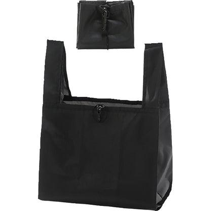 再生PETマチ広エコバッグ ブラック 7018 【単品】