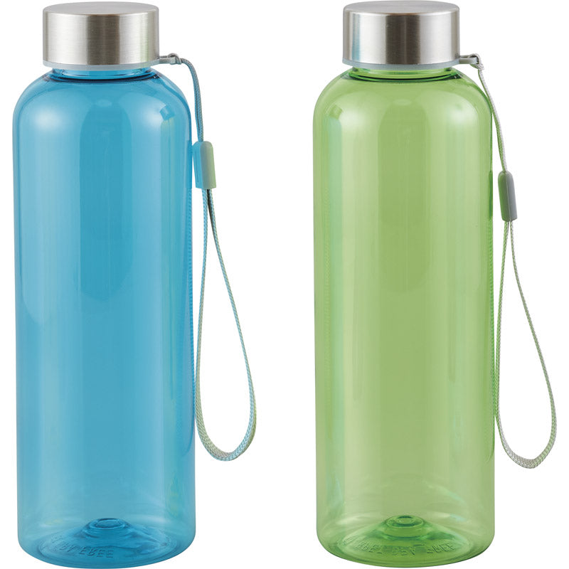 再生樹脂でできたクリアボトル500mL 色／指定不可 SC-2504 【単品】