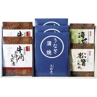 三河一色産うなぎの蒲焼・柿安・お吸物セット MU-AJJ 【単品】