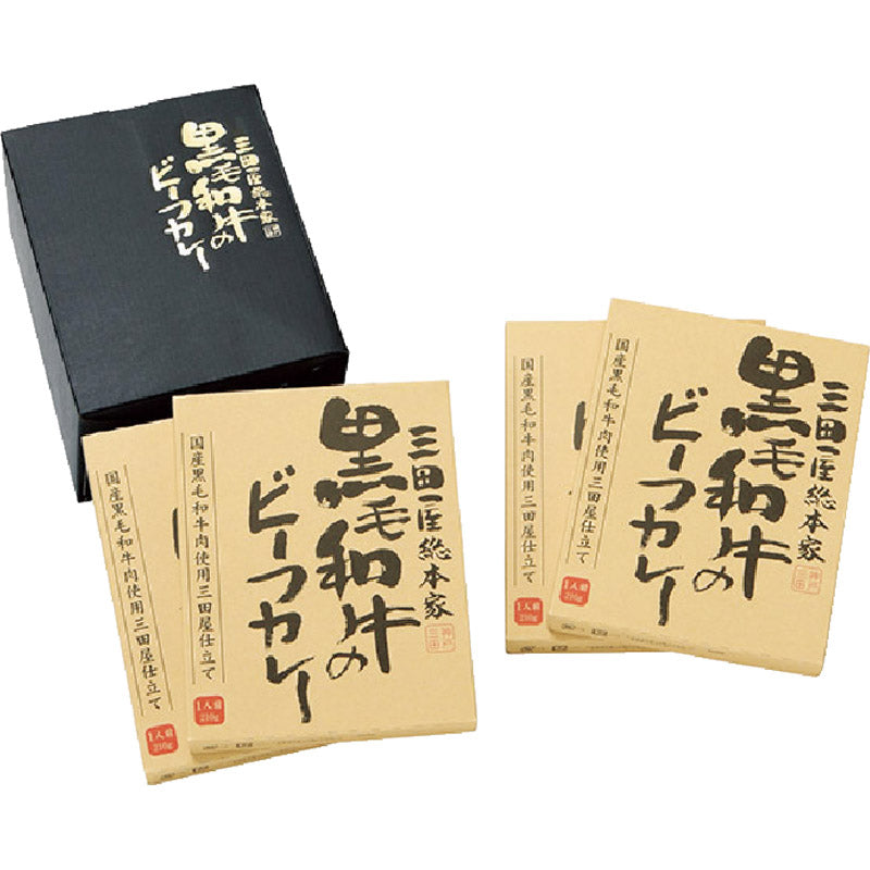 三田屋総本家 黒毛和牛のビーフカレー210g×4食 【単品】