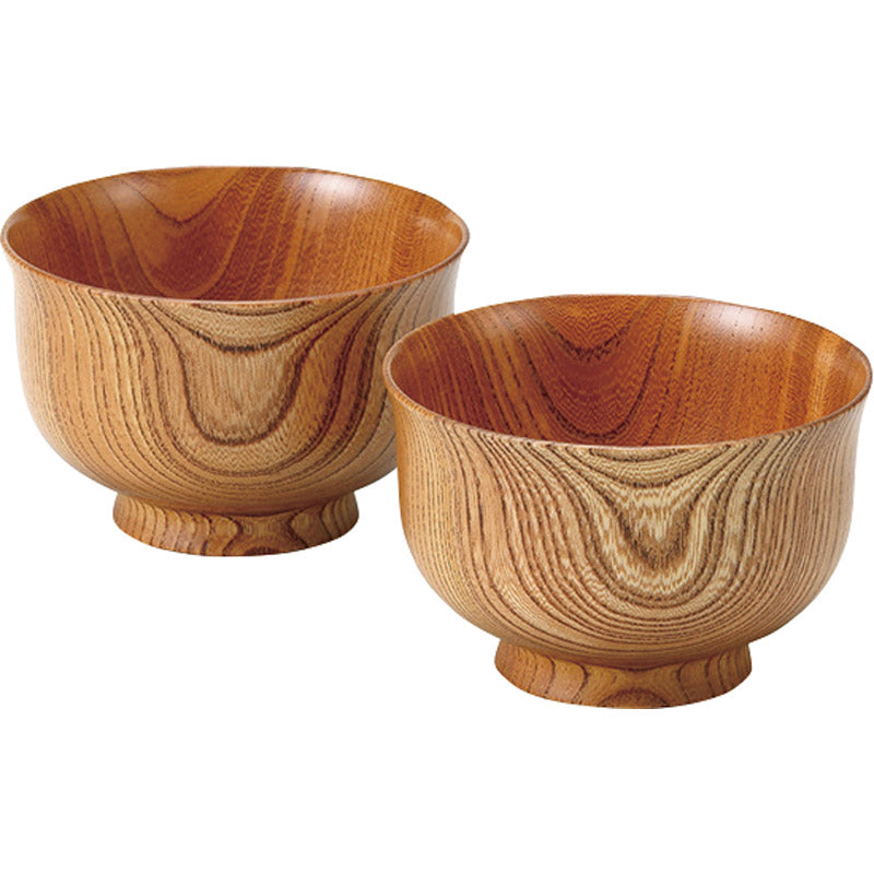 山中塗 欅汁椀ペア（クリア） 23127 【単品】