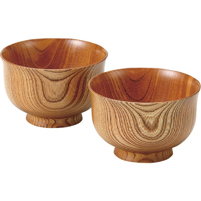 山中塗 欅汁椀ペア（クリア） 23127 【単品】