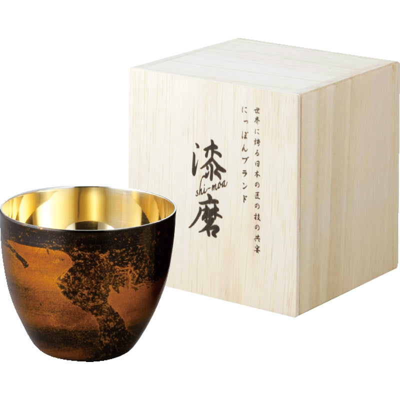 漆磨 二重ぐい呑み 内金 黒 SCW-GK501 【単品】