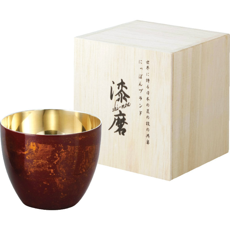 漆磨 二重ぐい呑み 内金 赤 SCW-GK502 【単品】