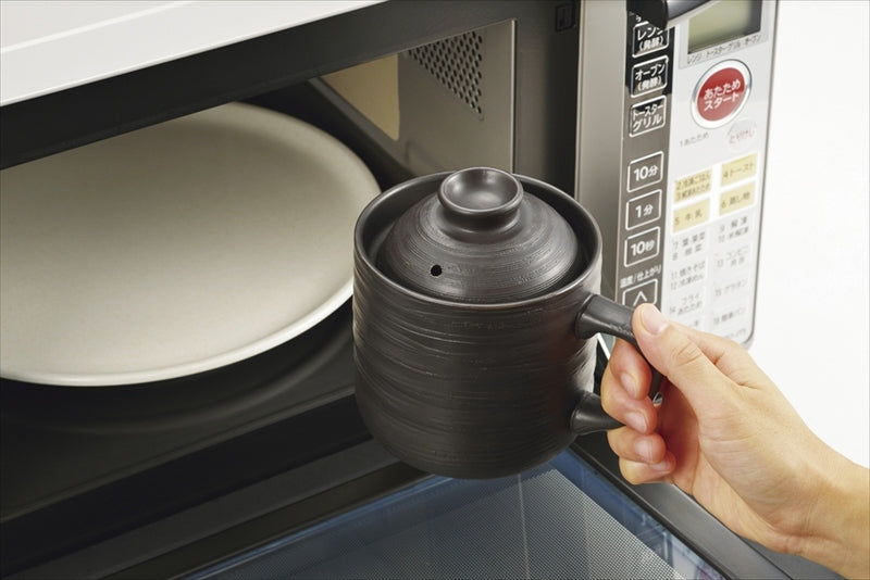 電子レンジ専用炊飯陶器 楽炊御膳 黒 T-01B 【単品】