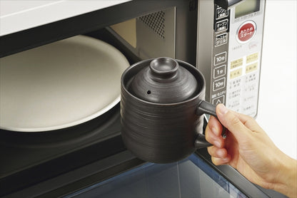電子レンジ専用炊飯陶器 楽炊御膳 黒 T-01B 【単品】