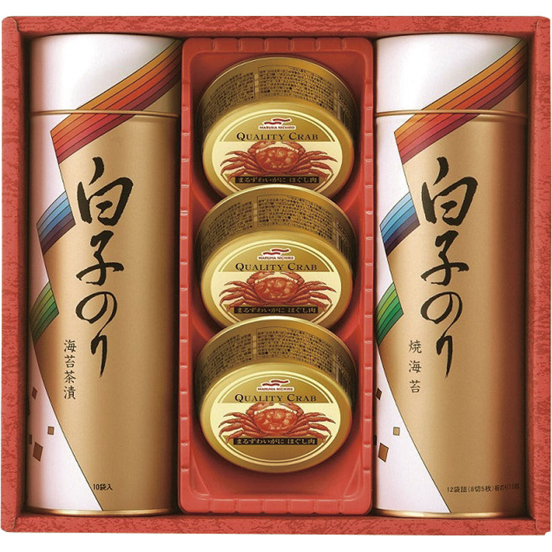 白子のり のりとカニ缶詰合せ SN-400 【単品】