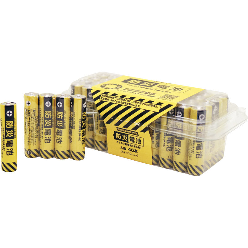 防災電池 アルカリ電池単4形40本入 【単品】