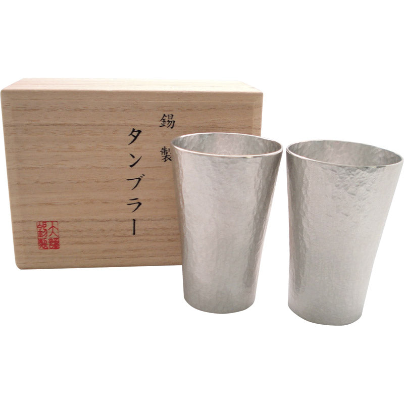 本錫タンブラー 六花（りっか）小ペア trk-1P 【単品】