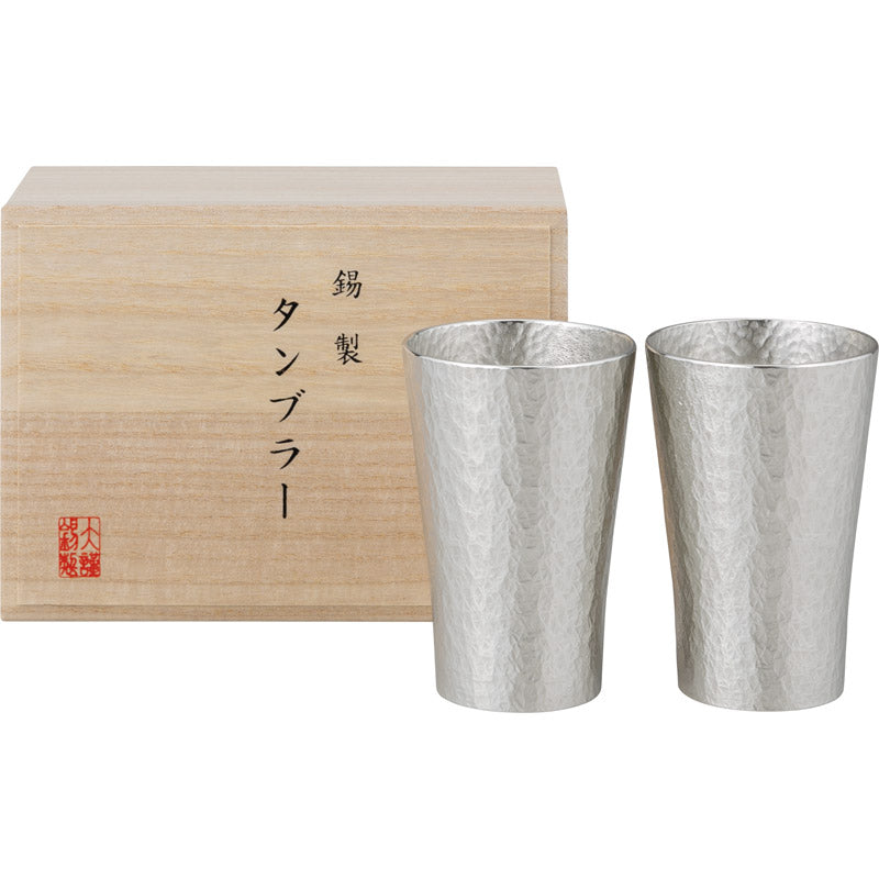 本錫タンブラー 六花（りっか）中ペア trk-2P 【単品】