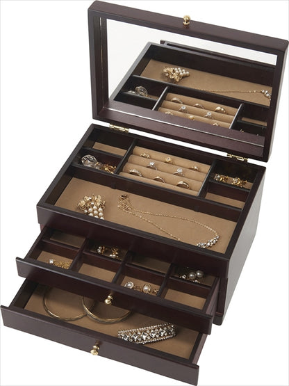 木製ジュエルケース（2ツ引） 17-809 【単品】