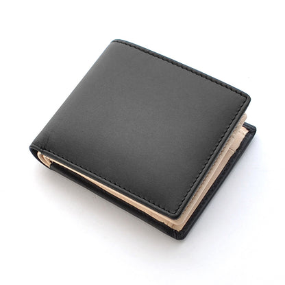BEAMZSQUARE　INDIAゴートレザー紳士二つ折り財布　BS-80319BK