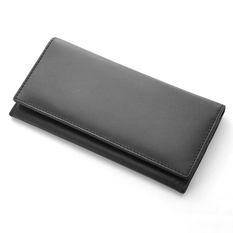 BEAMZSQUARE　INDIAゴートレザー紳士長財布（小銭入れ付き長札入れ）　BS-80320BK