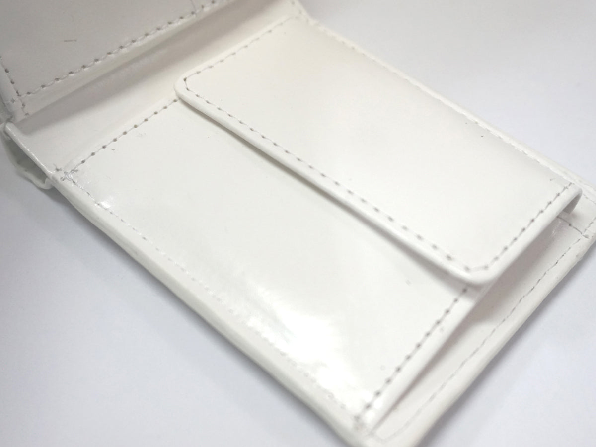 【金運財布】ホワイトパイソン紳士二つ折り財布　No.46895c-WH
