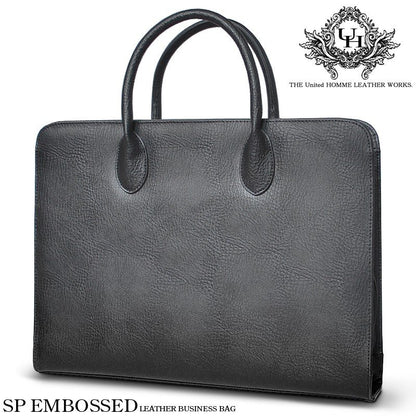 【unitedHOMME】特殊エンボス加工牛革ビジネスバッグ■UHP-2229A■シンプルブリーフケース